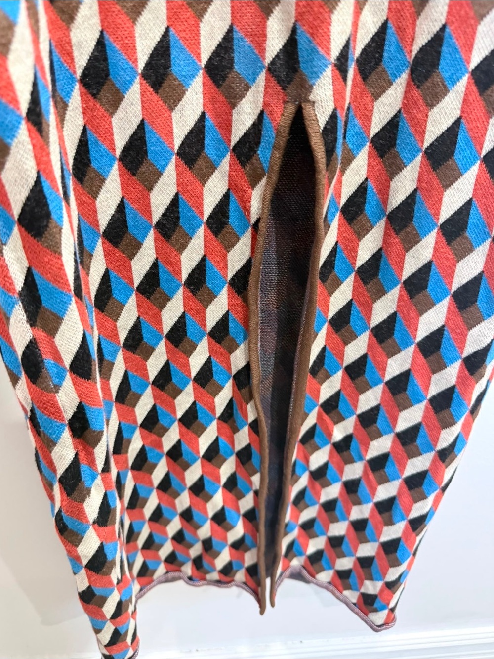 Ronny Kobo Geometric Knit Sleeveless Midi Dress Size L - Picture 3 of 9